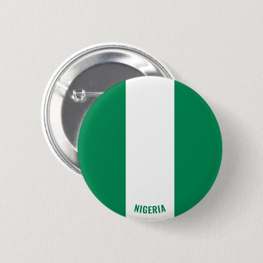 Nigeria Flag Charming Patriotic Button (Vorne & Hinten)