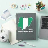 Nigeria Flag Charming Patriotic Map Aufkleber (iPad Hülle)