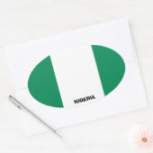 Nigeria Flag Euro-Style Oval Sticker (Umschlag)