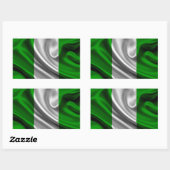 Nigeria Flag Fabric Rechteckiger Aufkleber (Blatt)