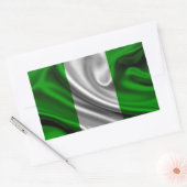 Nigeria Flag Fabric Rechteckiger Aufkleber (Umschlag)