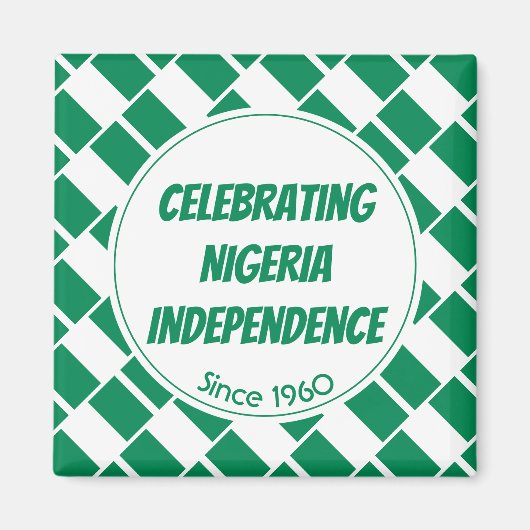 NIGERIA FLAG feiert Unabhängigkeit individuell Magnet (Vorne)