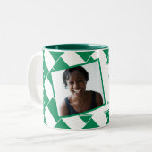 NIGERIA FLAG Fotovorlage Ihren Text hinzufügen Zweifarbige Tasse (Vorderseite Links)