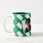 NIGERIA FLAG Fotovorlage Ihren Text hinzufügen Zweifarbige Tasse (Links)