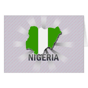Nigeria Flag Karte 2.0