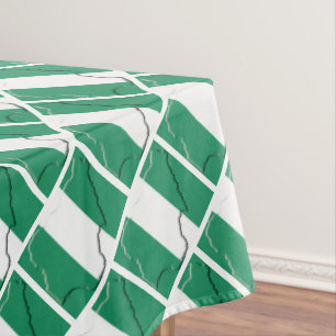 NIGERIA Flag Karte Stilvoll Patriotic Geometric Tischdecke