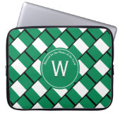 NIGERIA FLAG kundenspezifisches Monogramm BLACK-No Laptopschutzhülle (Vorderseite)