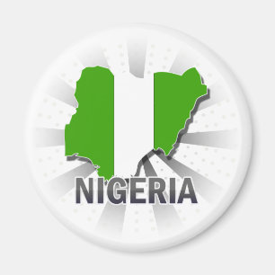 Nigeria Flag Map 2.0 Magnet