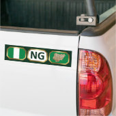 Nigeria Flag Map Code Autoaufkleber (Auf Lkw)