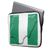 NIGERIA Flag Map Patriotic Computer Laptopschutzhülle (Vorderseite Links)