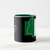 NIGERIA FLAG MAP-Skript individuell Zweifarbige Tasse (Mittel)