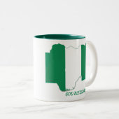 NIGERIA FLAG MAP-Skript, kundenspezifisch WEISS Zweifarbige Tasse (VorderseiteRechts)