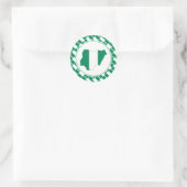 NIGERIA FLAG Nigerian Map Stilvoll Patriotic Runder Aufkleber (Tasche)