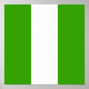 Nigeria Flag Nigerias Land Afrika Zuhause Heimat Poster