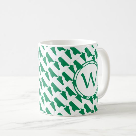 NIGERIA Flag Patriotic Custom Monogram GOSE BLESS Kaffeetasse (VorderseiteRechts)