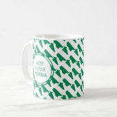 NIGERIA Flag Patriotic Custom Monogram GOSE BLESS Kaffeetasse (Vorderseite Links)