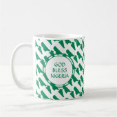 NIGERIA Flag Patriotic Custom Monogram GOSE BLESS Kaffeetasse (Links)