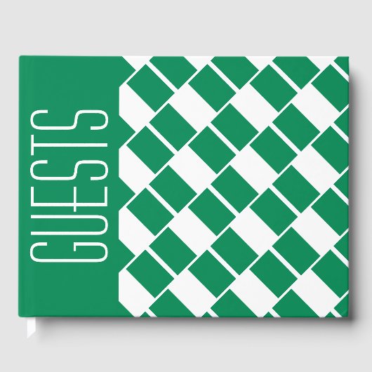 NIGERIA FLAG Patriotic maßgeschneidert GREEN Niger Gästebuch (Vorderseite)