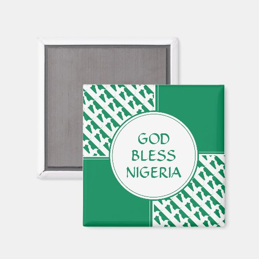 NIGERIA Flag Patriotic Nigerija Naija Magnet (Vorderseite/Rückseite)
