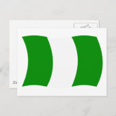 Nigeria Flag Postkarte (Vorne/Hinten)