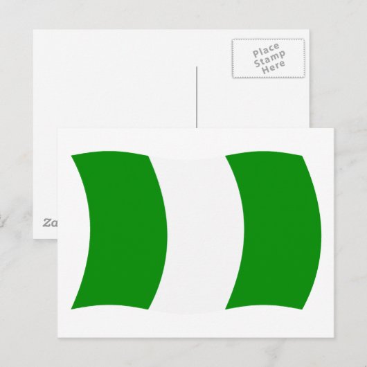 Nigeria Flag Postkarte (Vorne/Hinten)