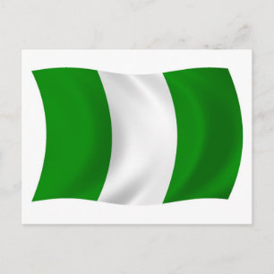 Nigeria Flag Postkarte