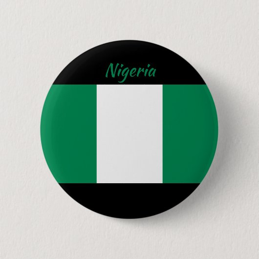 Nigeria Flag Round Button (Vorderseite)