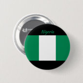Nigeria Flag Round Button (Vorne & Hinten)