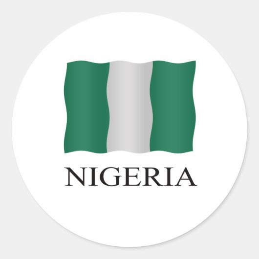 Nigeria flag runder aufkleber (Vorderseite)