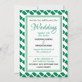 NIGERIA FLAG Stilvoll angepasste nigerianische Hoc Einladung