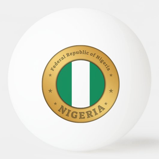 Nigeria Flag Tischtennisball (Vorderseite)