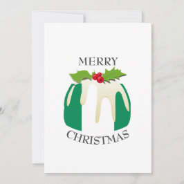 NIGERIA FLAG | Weihnachtspudding | festlich Feiertagskarte