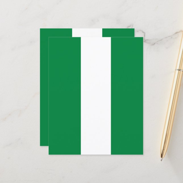 Nigeria-Flagge (Vorderseite/Rückseite Beispiel)