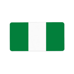 Nigeria-Flagge Adressaufkleber