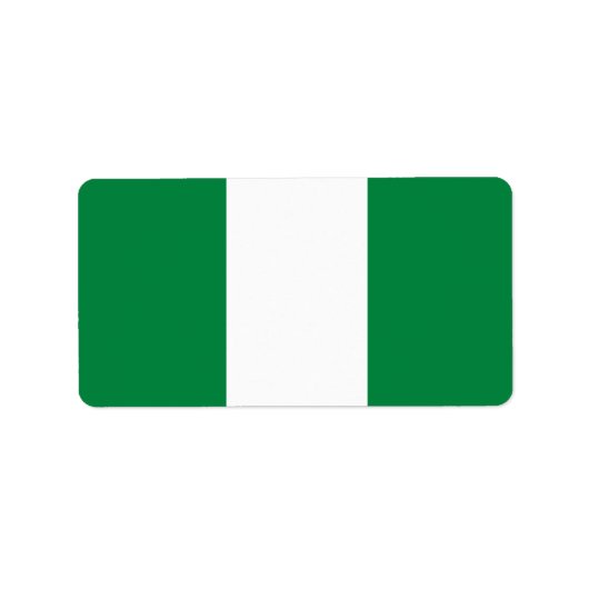 Nigeria-Flagge Adressaufkleber (Vorne)