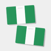 Nigeria-Flagge Ausweis (Vorder- & Rückseite)
