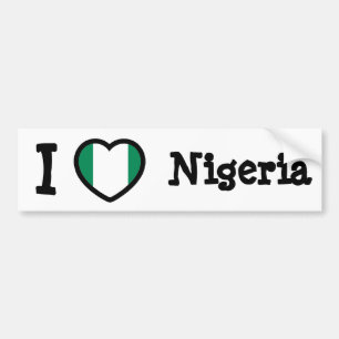 Nigeria-Flagge Autoaufkleber