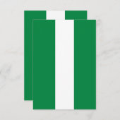Nigeria-Flagge Dankeskarte (Vorne/Hinten)