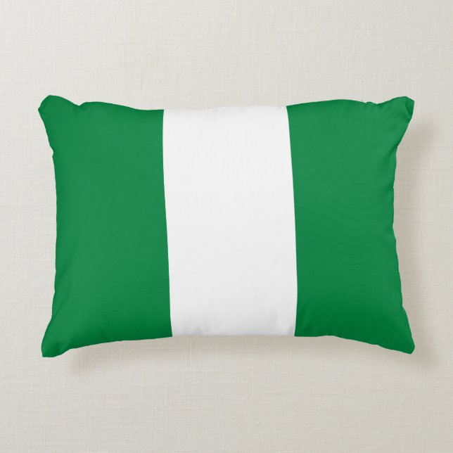 Nigeria-Flagge Dekokissen (Vorderseite)