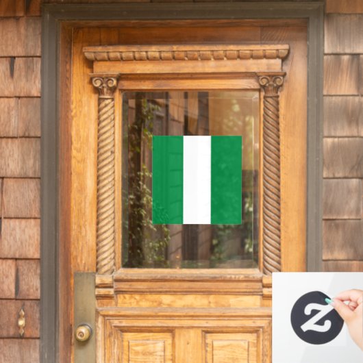 Nigeria-Flagge Fensteraufkleber (Haustür)