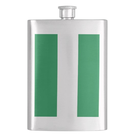 Nigeria-Flagge Flachmann (Vorderseite)