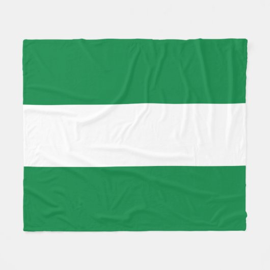 Nigeria-Flagge Fleecedecke (Vorderseite (Horizontal))