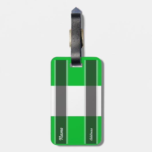 Nigeria-Flagge Gepäckanhänger (Rückseite vertikal)