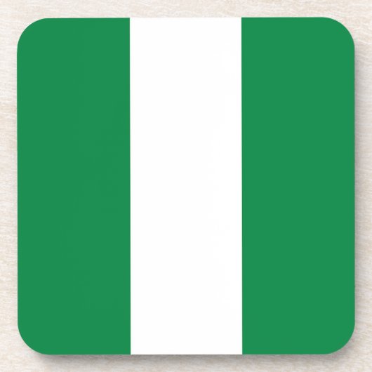 Nigeria-Flagge Getränkeuntersetzer (Vorderseite)