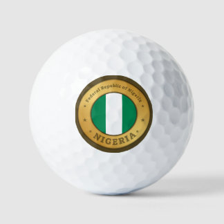 Nigeria-Flagge Golfball