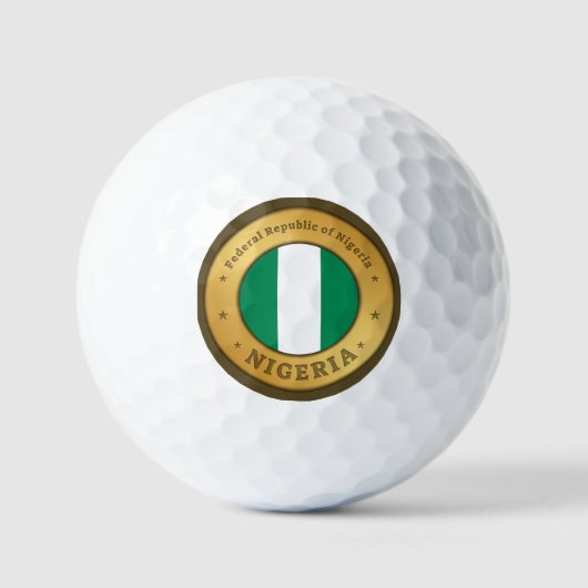 Nigeria-Flagge Golfball (Vorderseite)