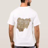 Nigeria-Flagge + Karte + Text-T - Shirt (Rückseite)