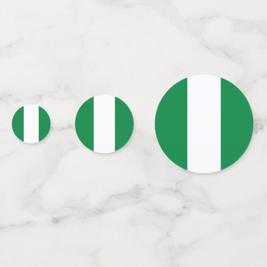 Nigeria-Flagge Konfetti (Rückseiten)