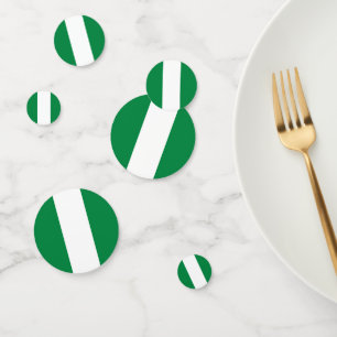 Nigeria-Flagge Konfetti