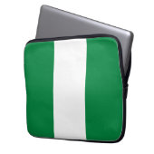 Nigeria-Flagge Laptopschutzhülle (Vorderseite Links)
